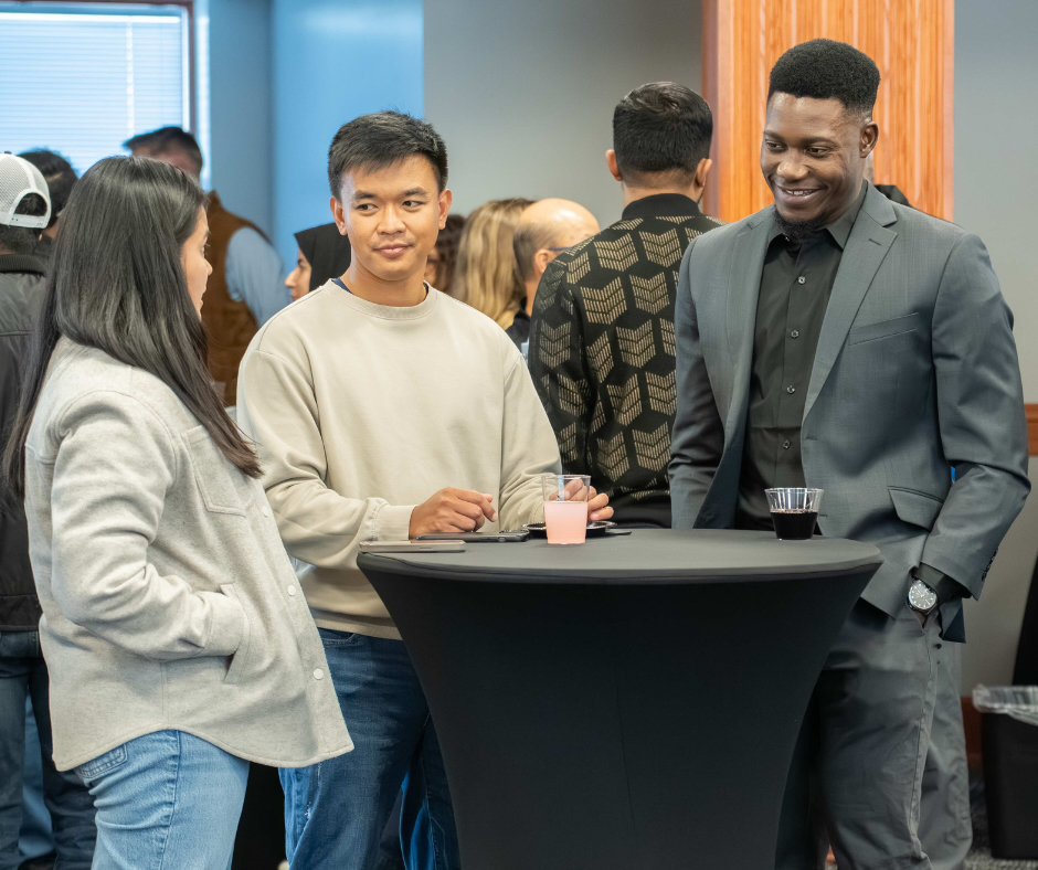 Students Networking at Reception