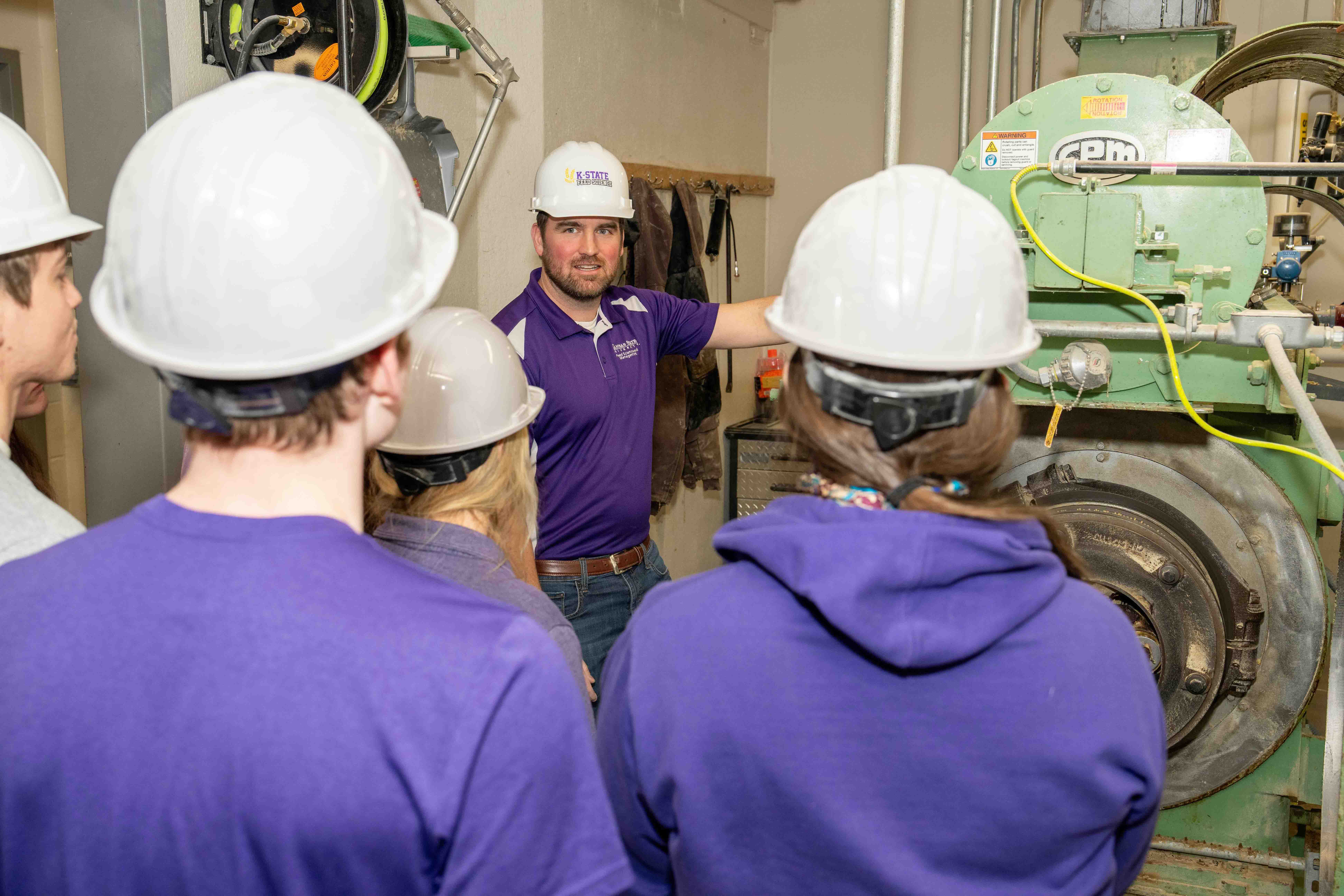 Feed science students in mill