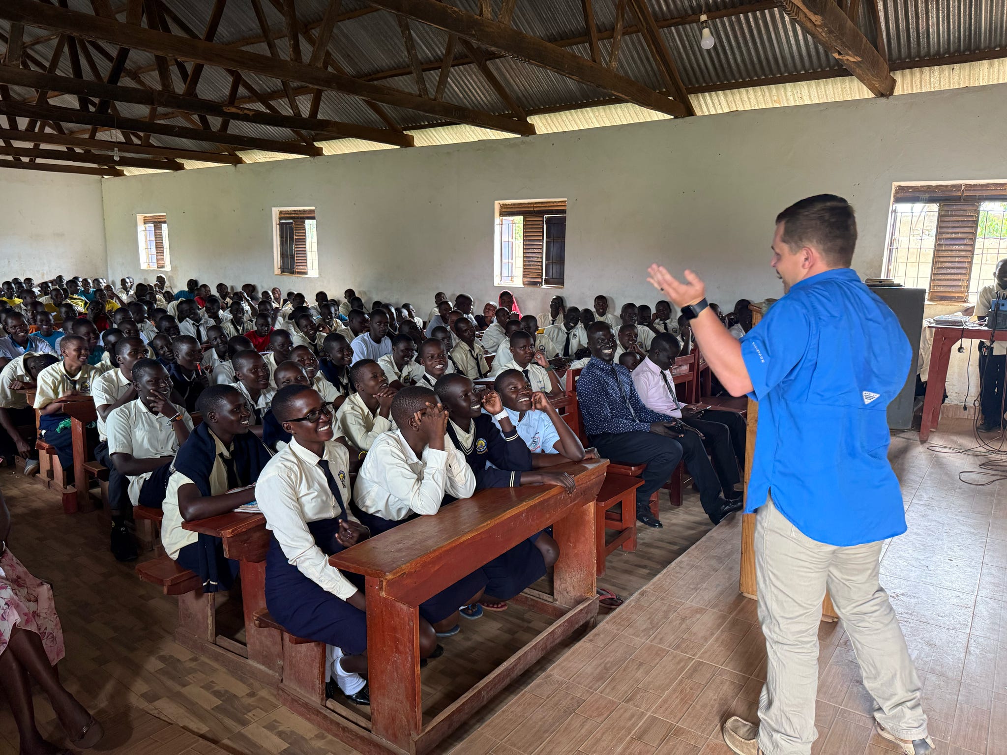 Zach Callaghan teaching in Uganda