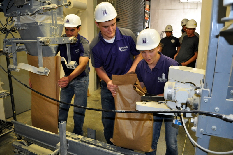 Students Working with Animal Feed