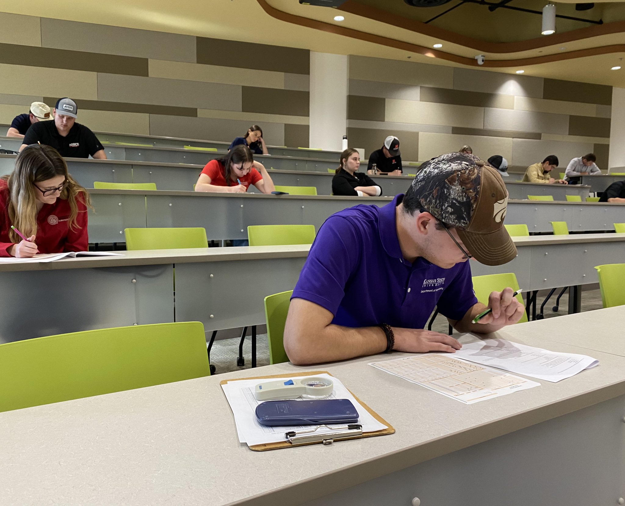Crops judging student