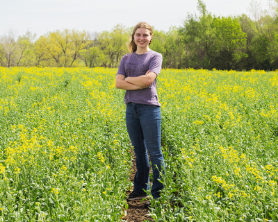 Brenna in field