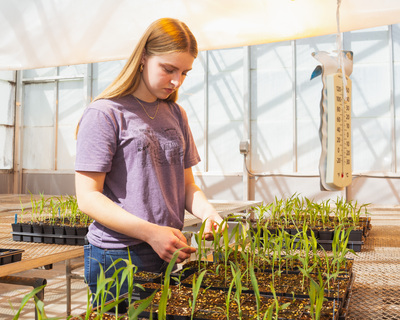 Brenna with plant