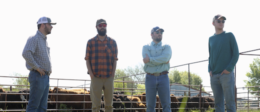 Logan and group of researchers at Rannells Ranch.